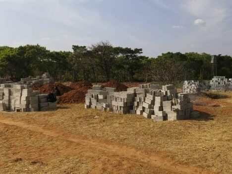 Gathering the concrete blocks