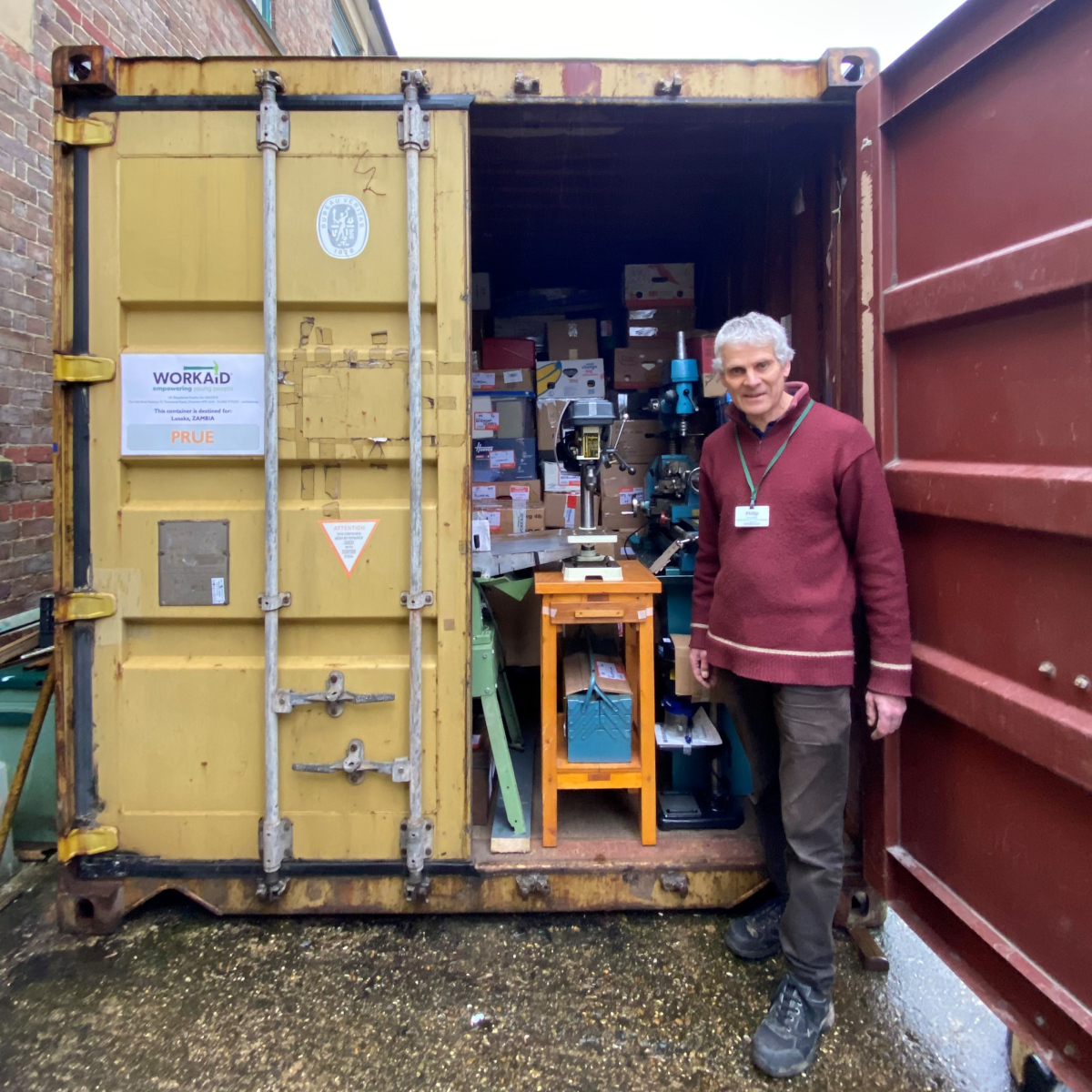 Philip with Container Prue
