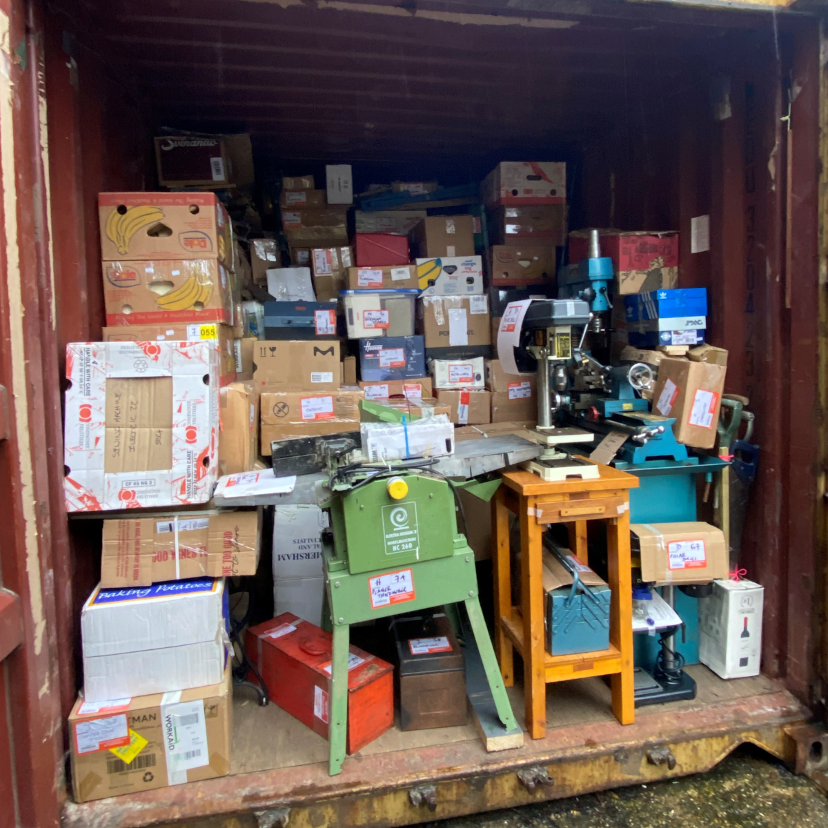 Container Prue being packed (January 8th)