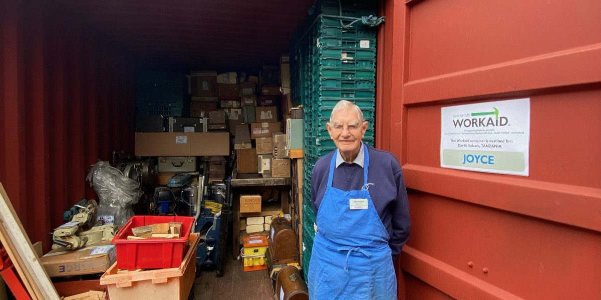 Norman with container Joyce